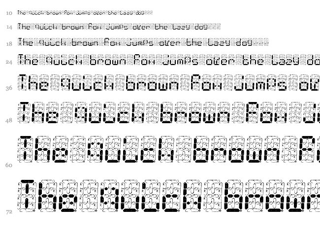 Digital Dust font waterfall